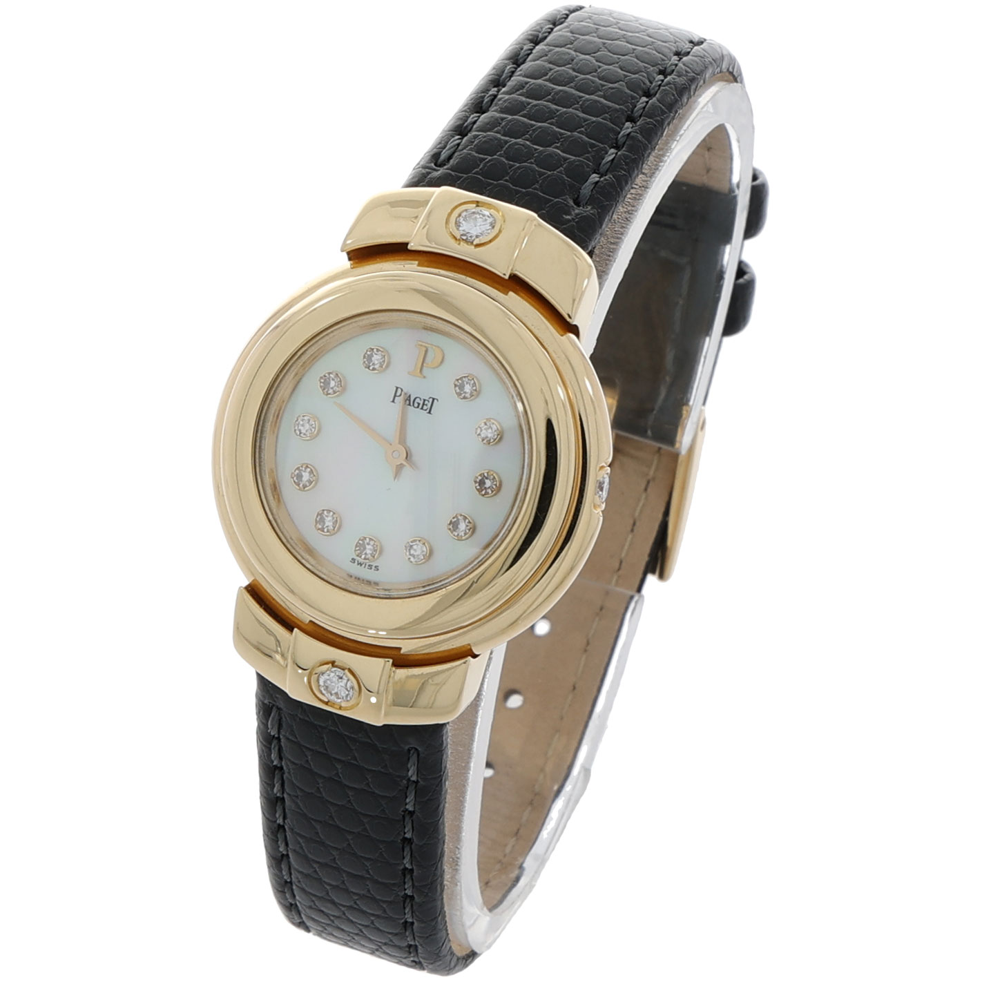 Piaget Lady Ref 20102 Gold 18K Mother of Pearl Diamonds Quarz ca. 1980