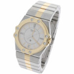 Chopard St. Moritz Referenz 8023 32 mm Edelstahlgehäuse 18 Karat Gelbgold Akzente weisses Zifferblatt Saphirglas Vorschau