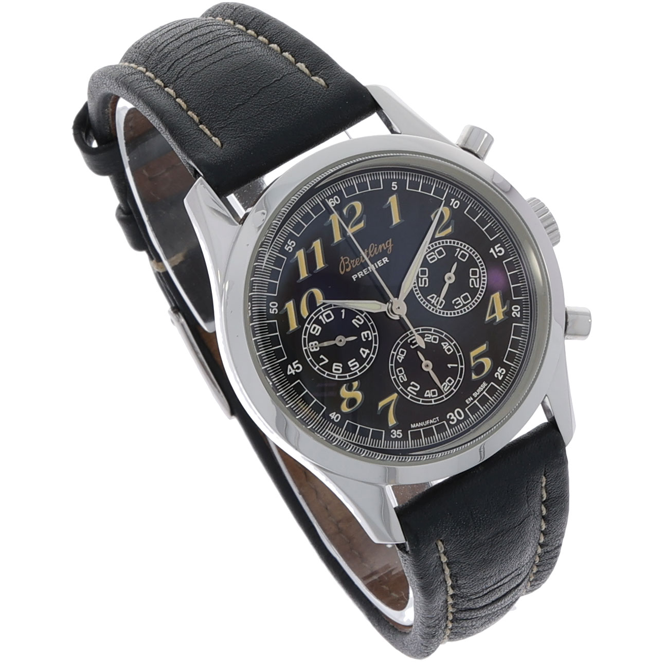 Breitling Navitimer Premier Chronograph Fliegeruhr Navitimer-Lünette Edelstahlgehäuse