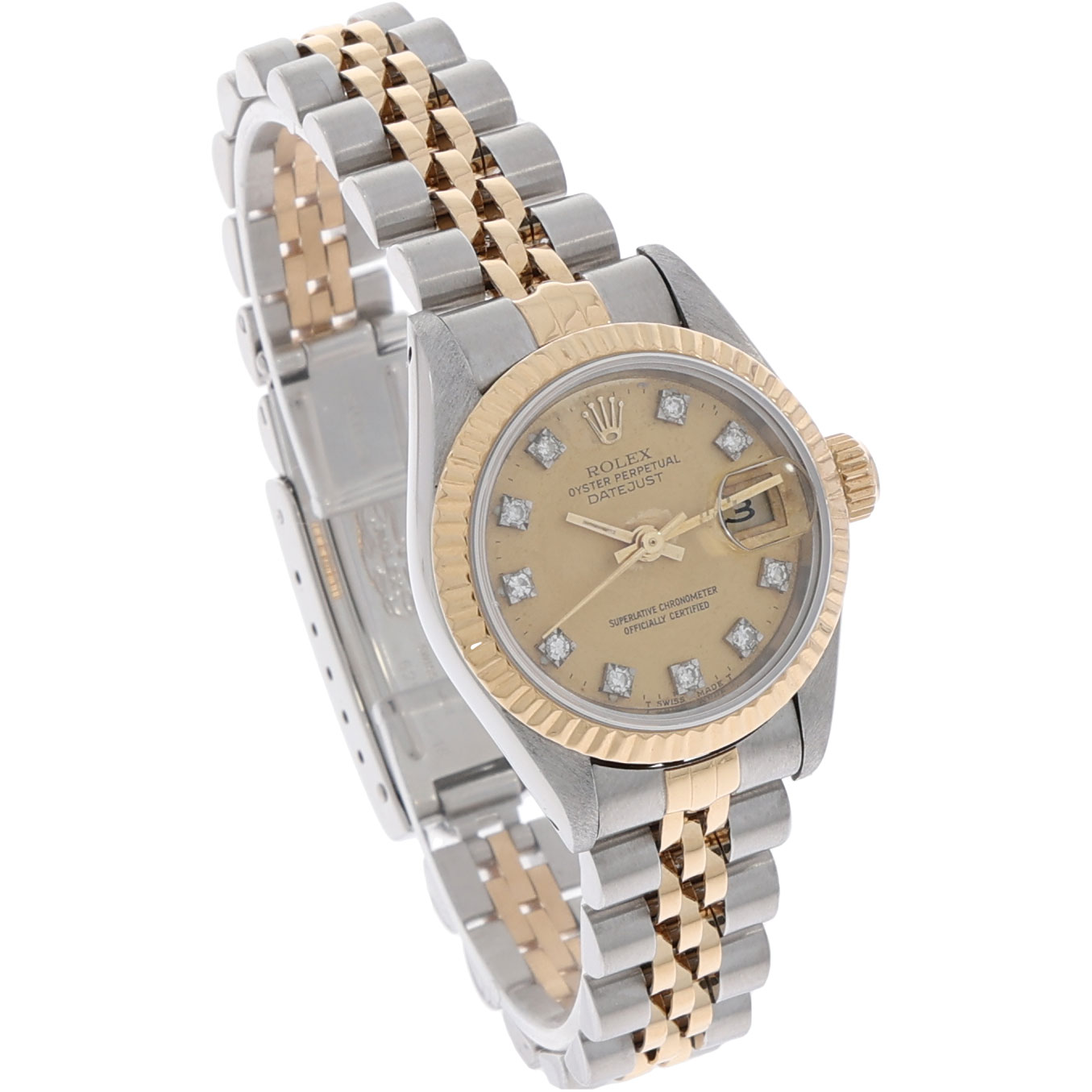 Rolex Lady-Datejust Ref. 69173 Steel/Gold18K champagne diamond dial Full Set 1986 LC100 - Bild 3