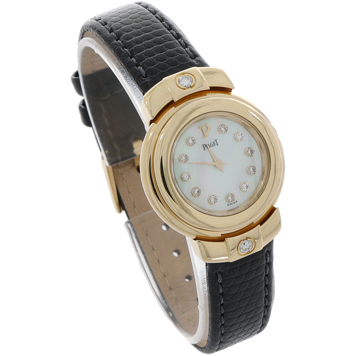 Piaget Lady Ref 20102 Gold 18K Mother of Pearl Diamonds Quarz ca. 1980