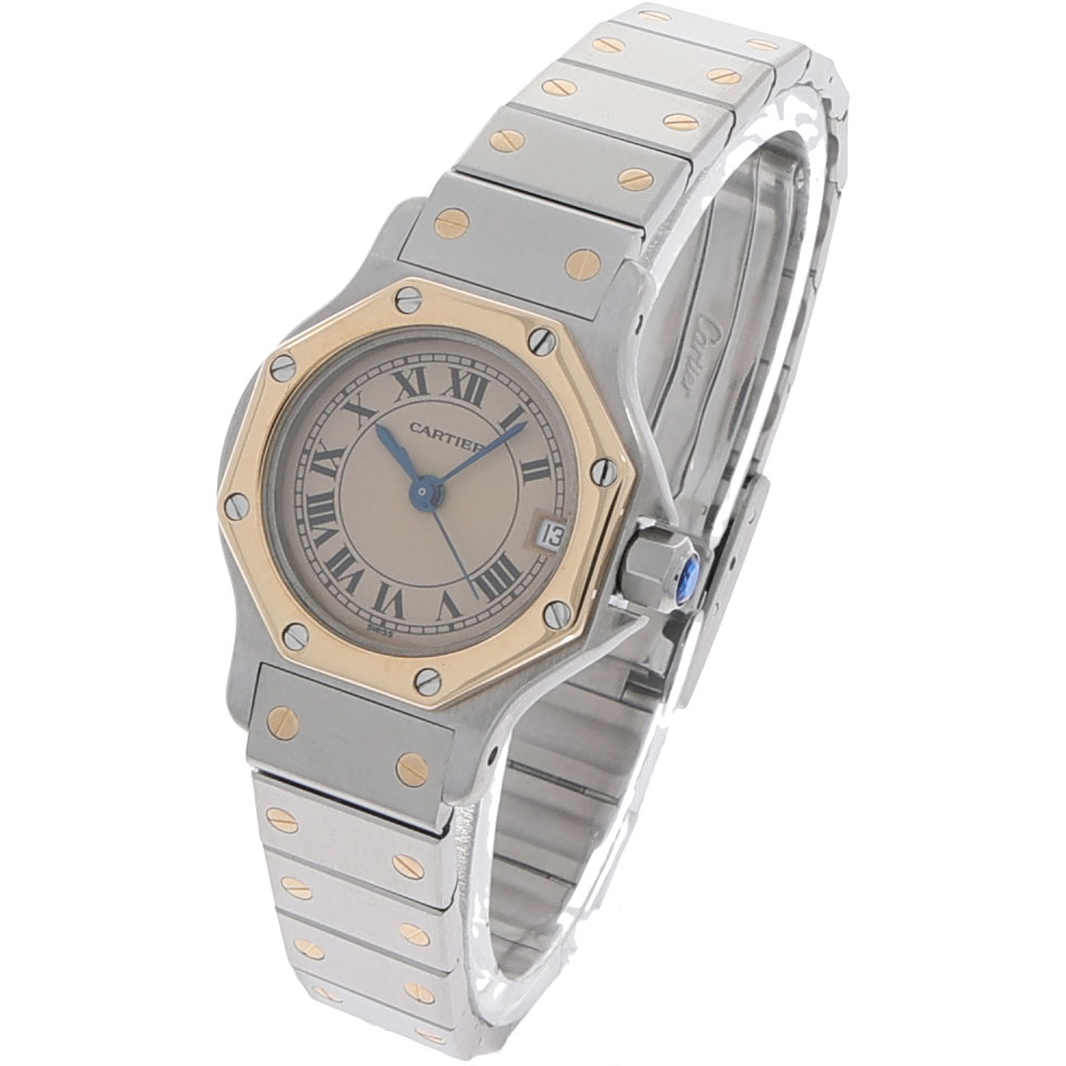 Cartier Santos Octagon Ref 187903 Steel/Gold18K Quarz 1990's Vintage Watch