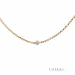 Fope Ekatiny Collier 43cm Gelbgold mit 0,2ct Diamanten Vorschau