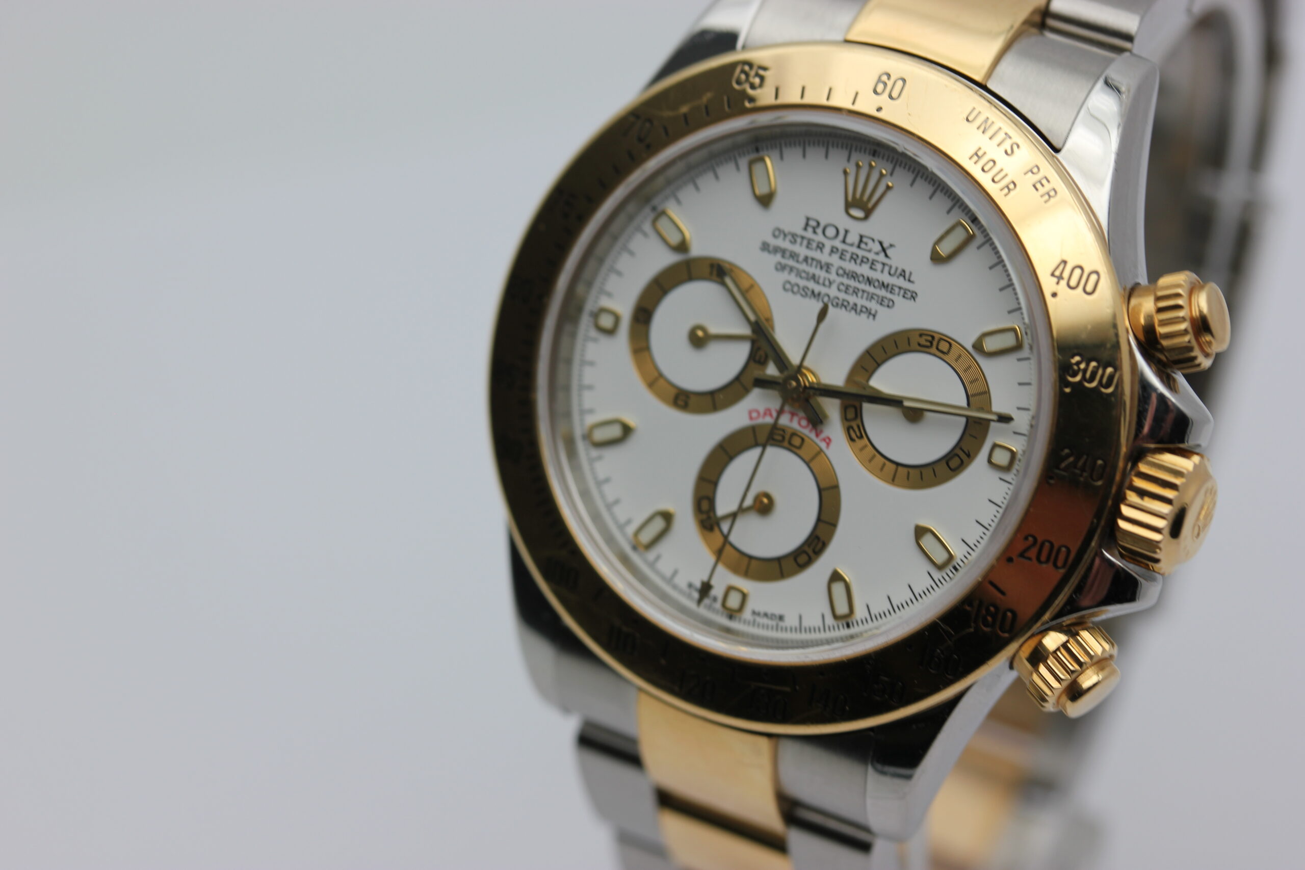 Rolex Daytona 116523 Gelbgold Edelstahl 2003 Original Box