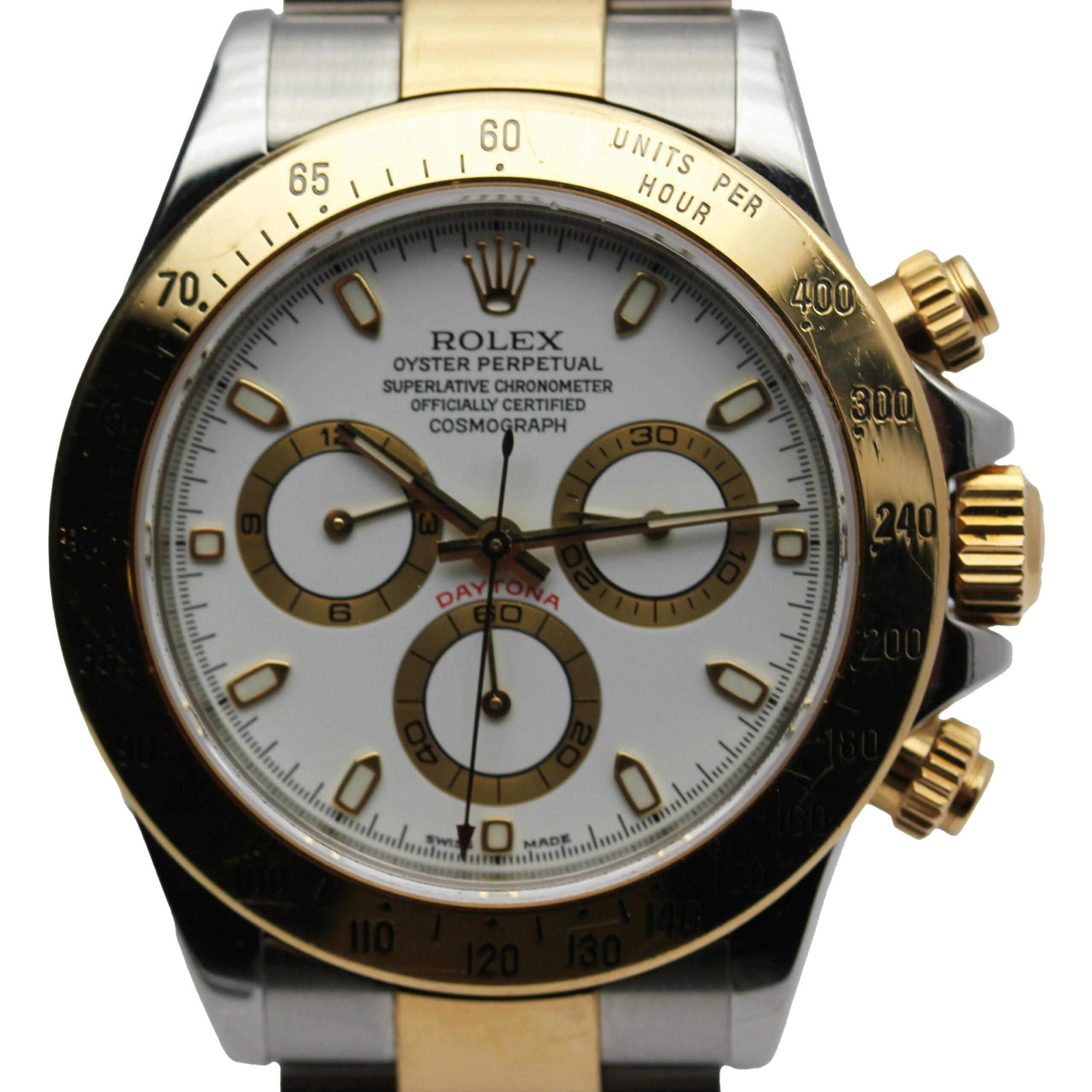 Rolex Daytona 116523 Gelbgold Edelstahl 2003 Original Box