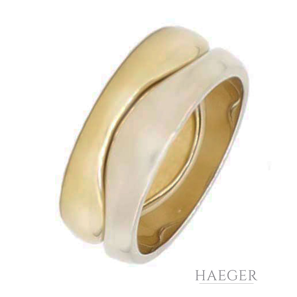 Cartier Bague Loe Me Ring Gelb und Weissgold im Full Set von 1995