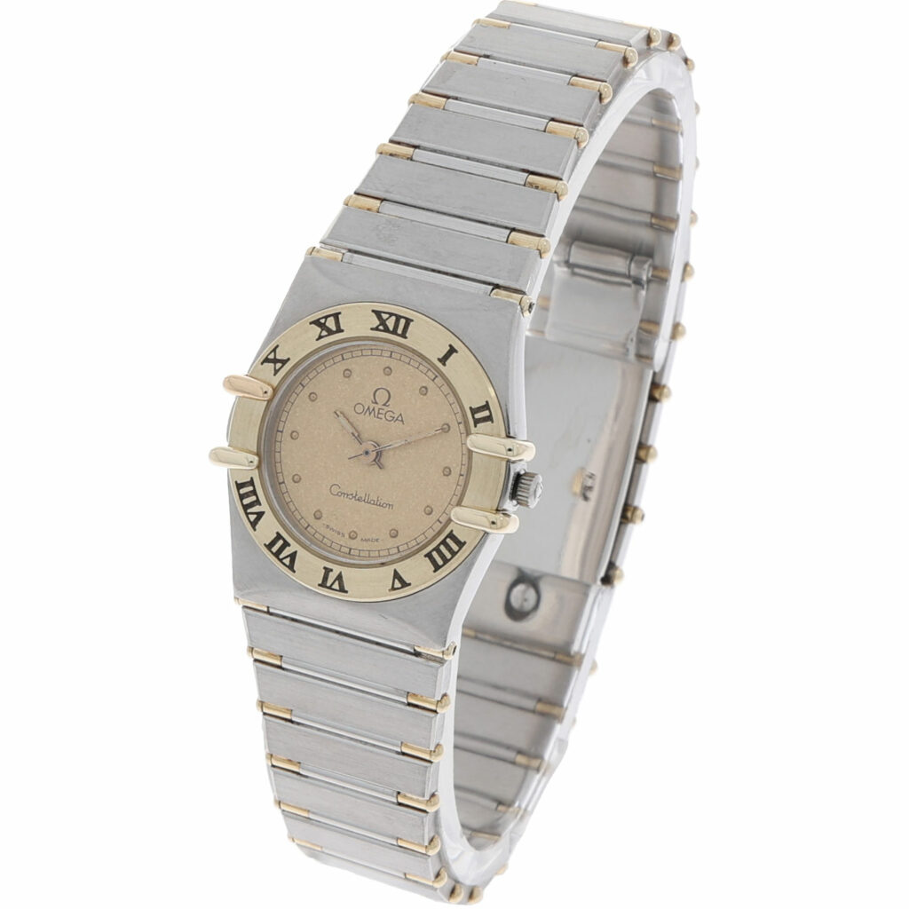 Omega Constellation Ladies Gold Damenuhr Mini Steel/Gold 18K Quarz ca. 1990 Vintage Watch