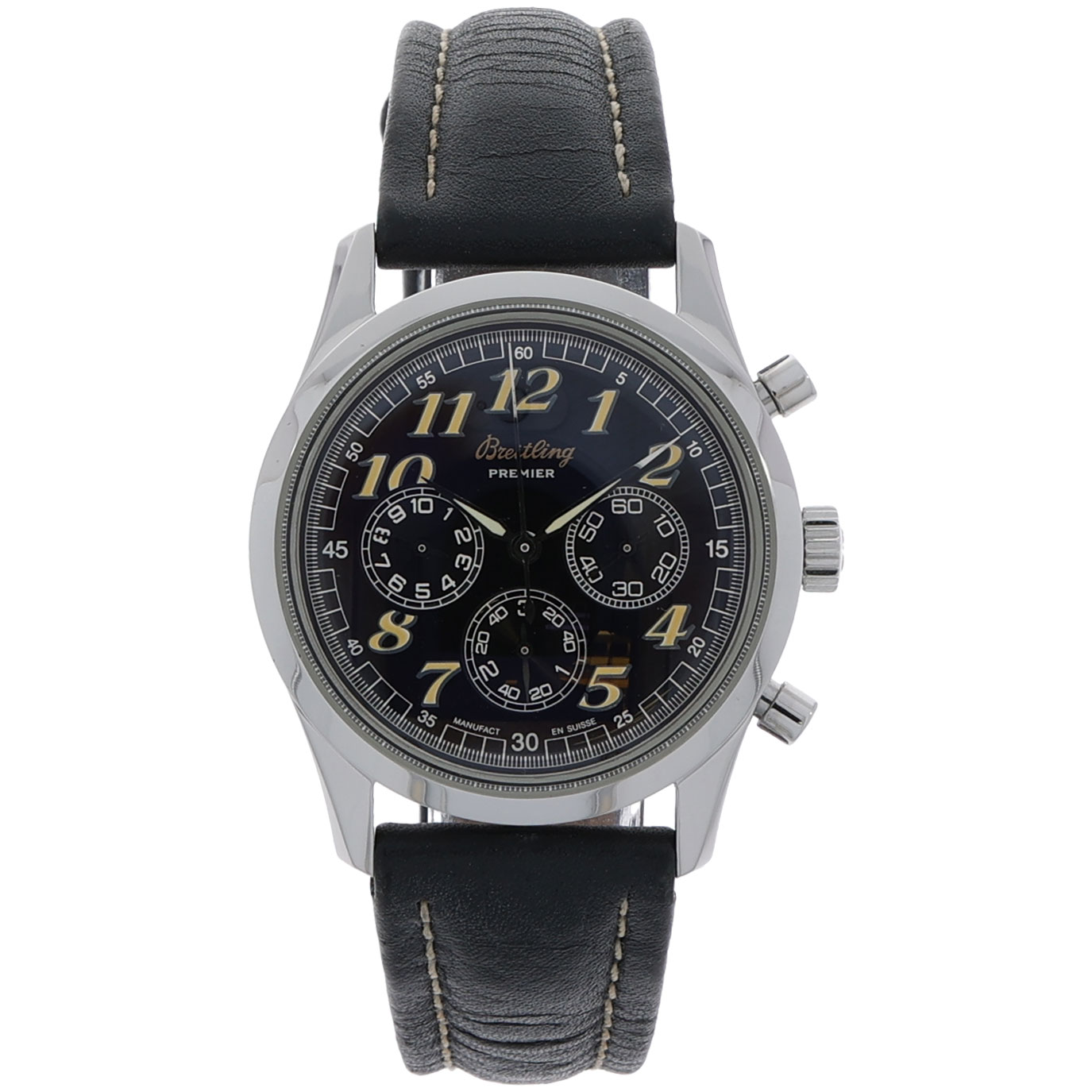 Breitling Navitimer Premier Chronograph Fliegeruhr Navitimer-Lünette Edelstahlgehäuse