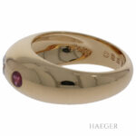 Cartier Ring in 750er Gelbgold mit Diamant und Rubinbesatz Vorschau