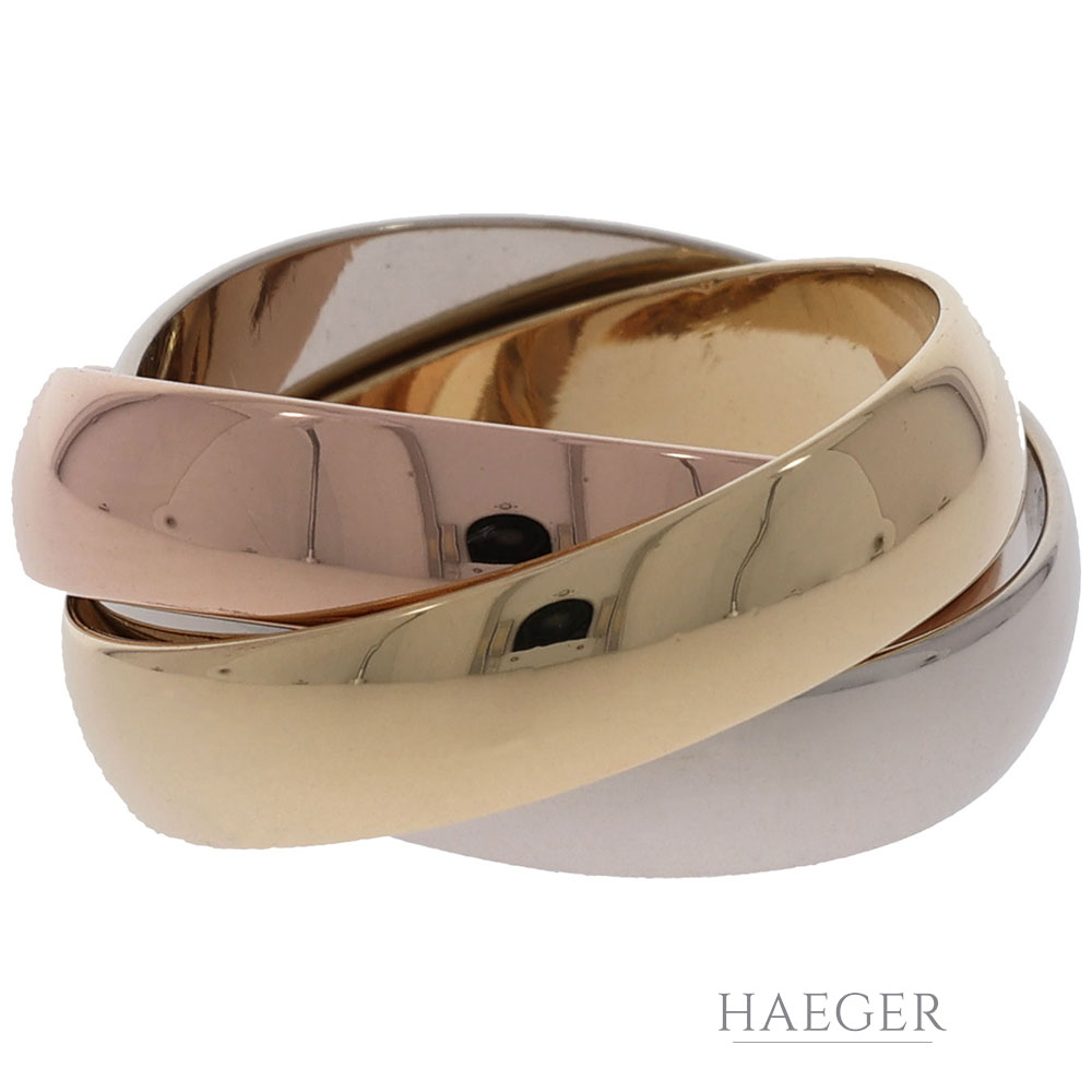 Cartier Trinityring breites Modell in 750er Gold mit Cartierzertifikat