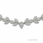 Diamant Schmuck Set Collier und Ohrhaenger Weißgold mit Diamanten und Zertifikaten Vorschau