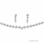 Diamant Schmuck Set Collier und Ohrhaenger Weißgold mit Diamanten und Zertifikaten Vorschau