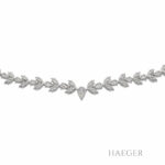 Diamant Schmuck Set Collier und Ohrhaenger Weißgold mit Diamanten und Zertifikaten Vorschau