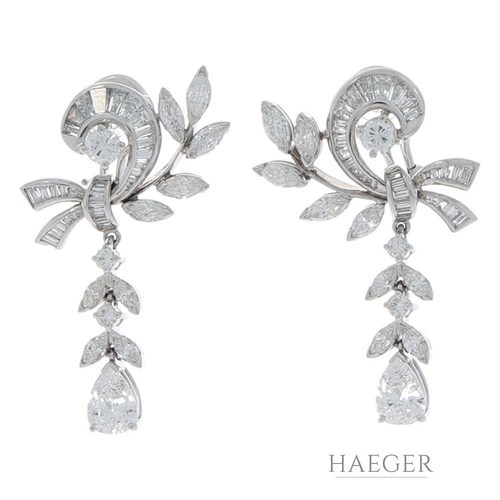 Ohrhänger aus Platin 950 mit Diamanten
