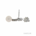 Ohrhaenger Weissgold 14 Karat mit Perlen und Diamanten Vorschau