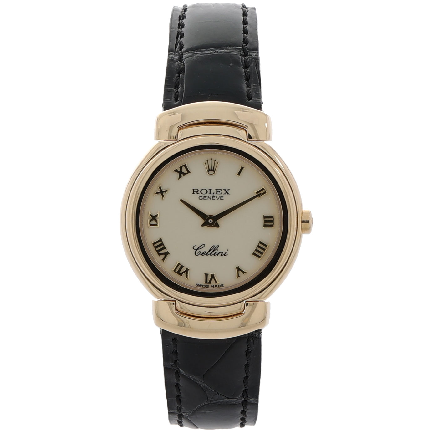 Rolex Cellini Ref. 6621 Gold 18K Quarz champagne roman dial Folding Clasp 18K Papers 1992