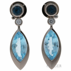 Wempe Ohrhaenger Weissgold mit Topase und Diamanten