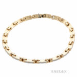 Bulgari Collier 42cm Edelstahl Gelbgold mit Original Box Vorschau
