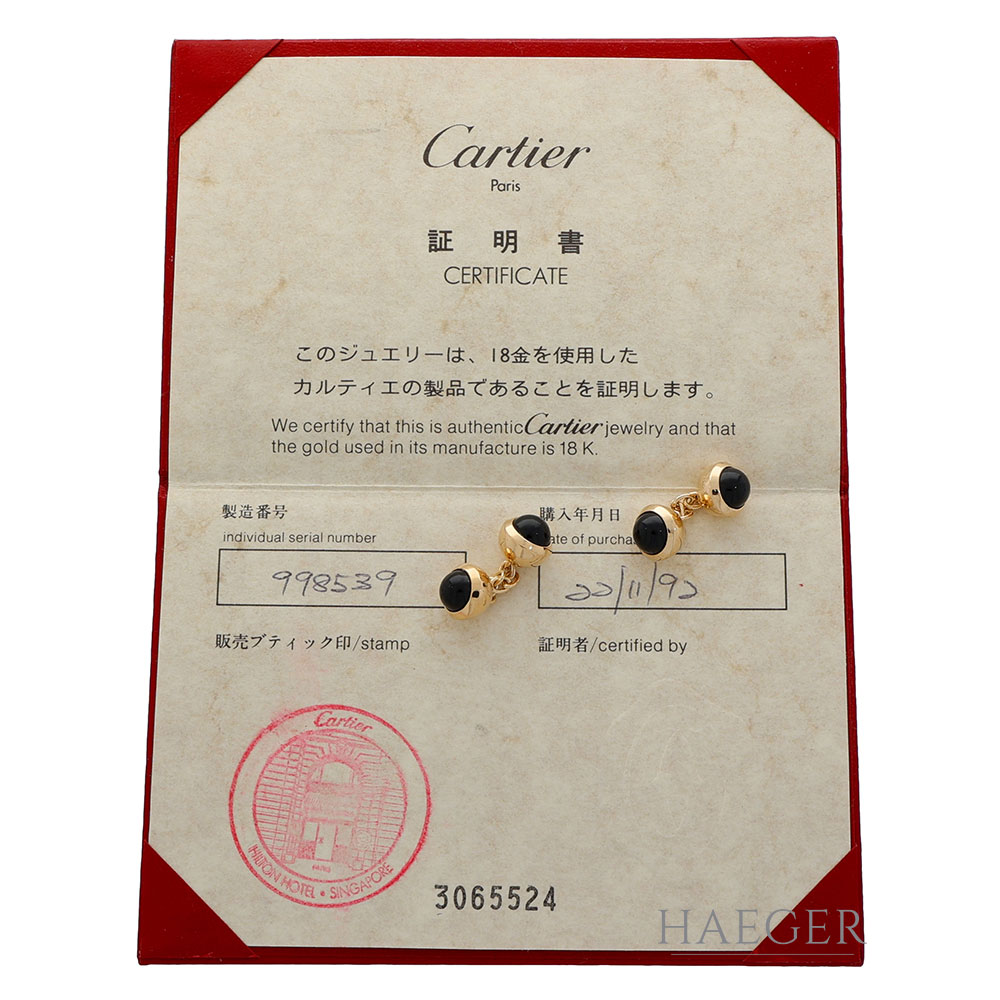 Cartier Manschettenknoepfe gelbgold