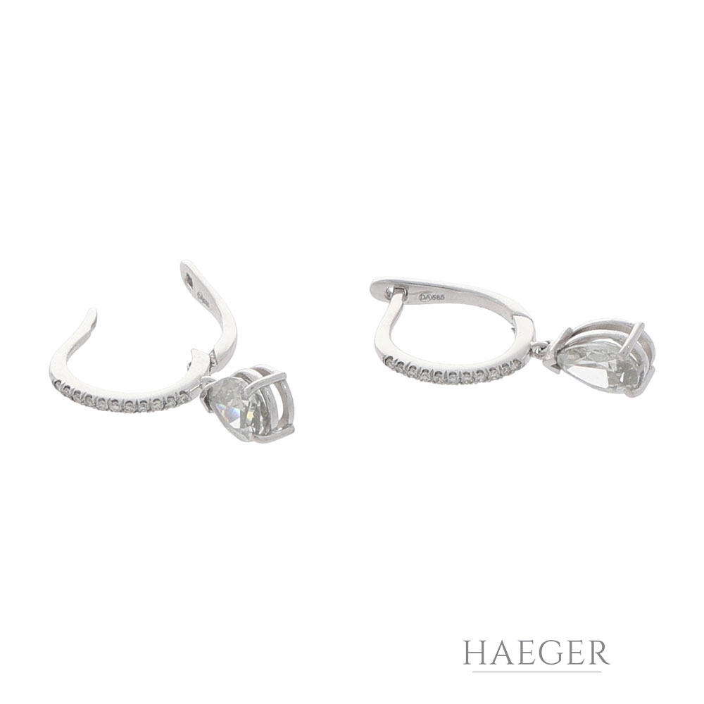 ohrhaenger weissgold mit Diamanten