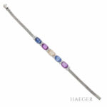 Diamant Saphir Amethyst Citrin Armband Weissgold Vorschau