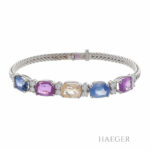 Diamant Saphir Amethyst Citrin Armband Weissgold Vorschau