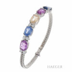 Diamant Saphir Amethyst Citrin Armband Weissgold Vorschau