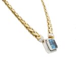 Aquamarin Collier 40cm Gelbgold 750 / 18K mit Diamanten Vorschau