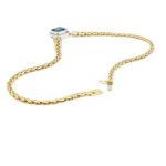 Aquamarin Collier 40cm Gelbgold 750 / 18K mit Diamanten Vorschau