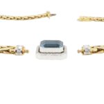 Aquamarin Collier 40cm Gelbgold 750 / 18K mit Diamanten Vorschau
