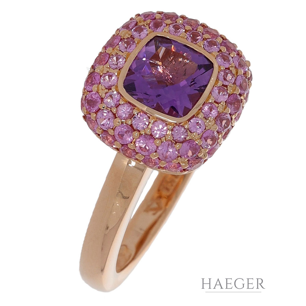 Al Coro Amethyst Ring Roségold Groesse 55