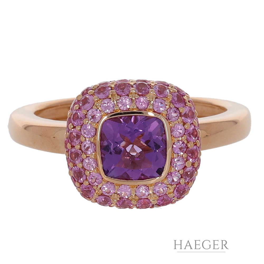 Al Coro Amethyst Ring Roségold Groesse 55