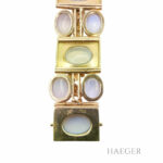Armband 18cm Gelbgold 750 / 18 Karat mit Mondstein - Bild 3 Vorschau
