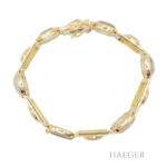Armband 18cm Gelbgold 750 / 18 Karat mit Mondstein - Bild 2 Vorschau