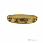 Fries Arauner Armreif 17cm Gelbgold 585 / 14 Karat mit Granat Vorschau