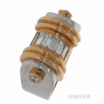 Baguette Diamant Ring Bicolor Gold 18 Karat Gr. 54 Vorschau