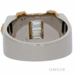 Baguette Diamant Ring Bicolor Gold 18 Karat Gr. 54 Vorschau