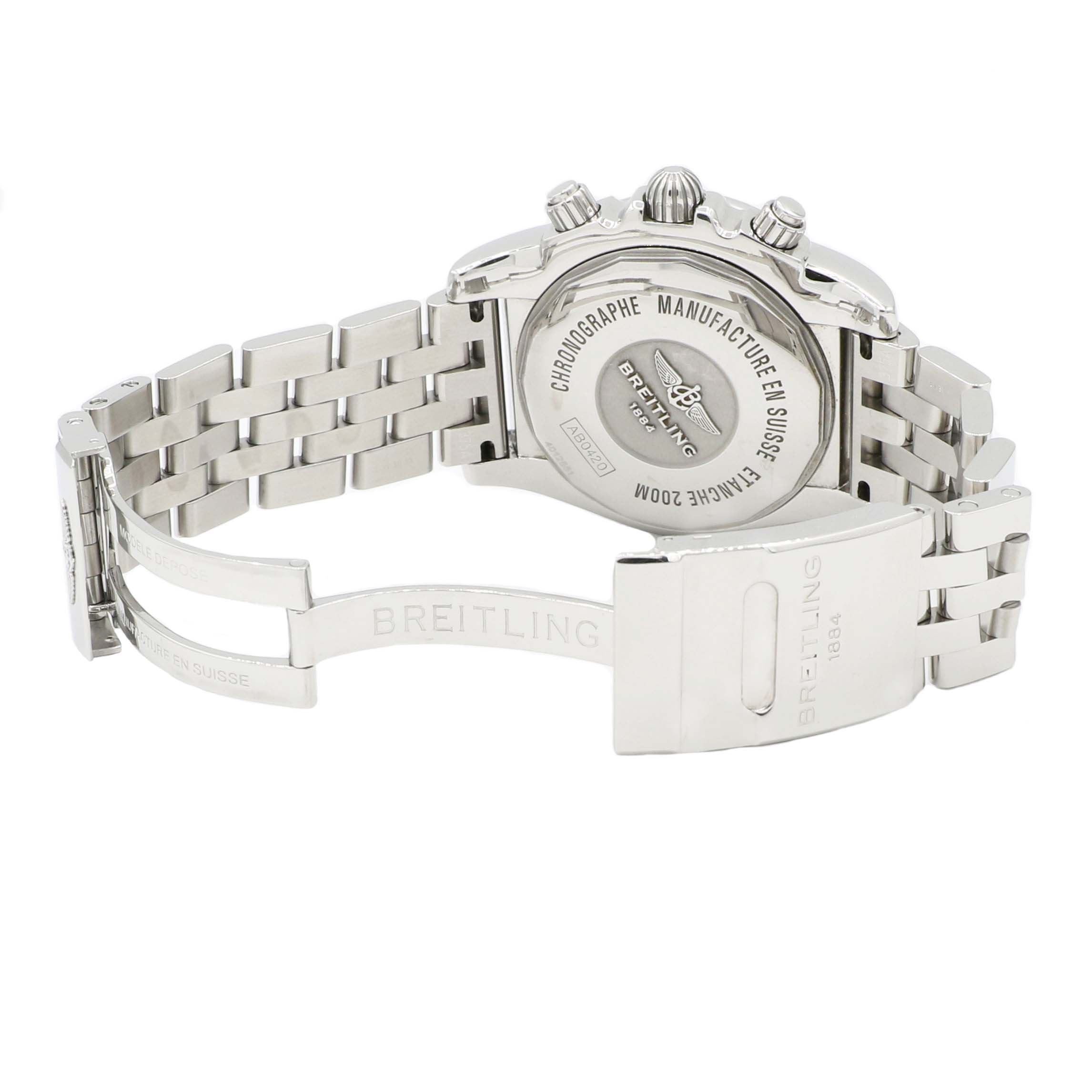 Breitling Chronomat 44 GMT Ref. AB042011 Steel blue dial Full Set 2017