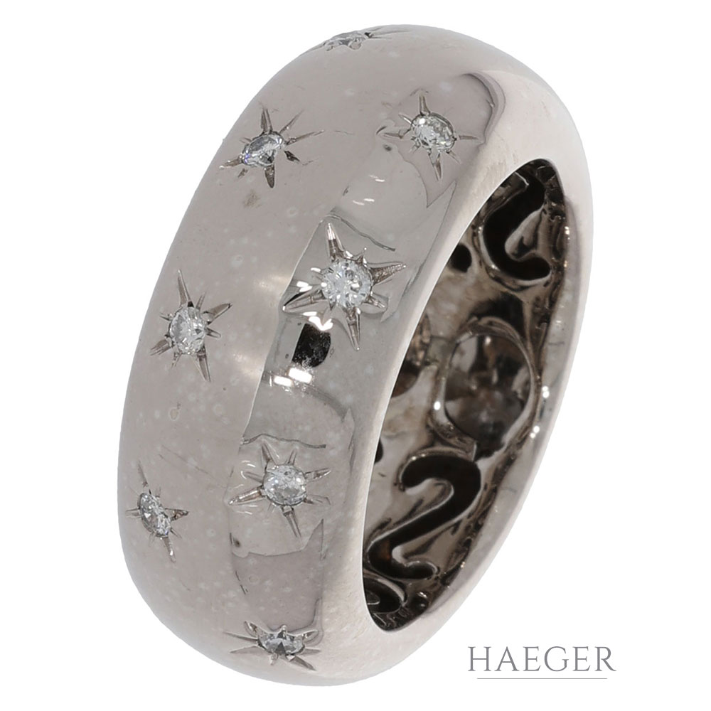 Ring Weißgold mit Diamanten Groesse 54