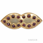 Granat Brosche Gelbgold 585 / 14 Karat Vorschau