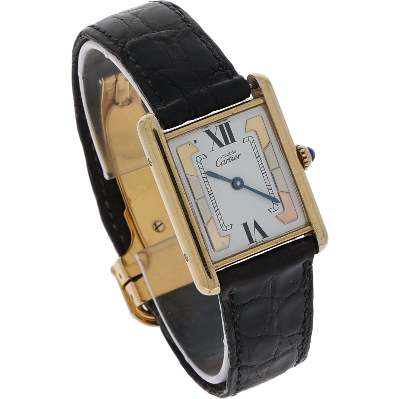 Cartier Tank Vermeil Ref. 590005 Argent 925 Quarz full Service 2024 - Bild 3