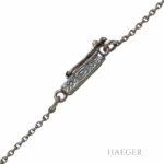 Art Deco Collier 43cm Platin Weißgold 750 / 18K mit Diamanten und Topas - Bild 4 Vorschau