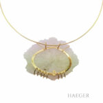 Druse Collier 42cm Gelbgold 750 / 18K mit Rubin Vorschau