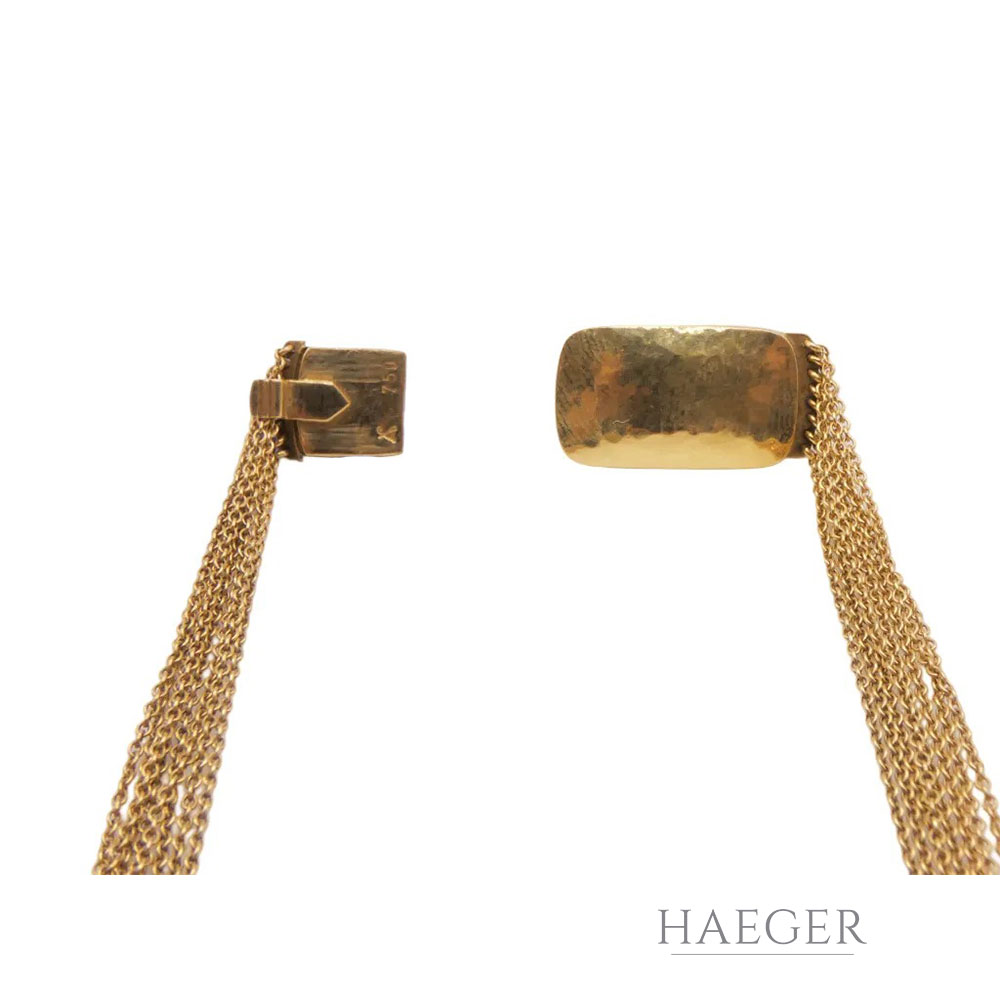 Fries Arauner Korallen Collier 36cm Gelbgold 750 / 18 Karat mit Diamanten FULL SET - Bild 5