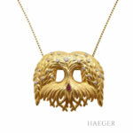 Fries Arauner Kette 60cm Gelbgold 750 / 18K mit Diamanten und Rubin Vorschau