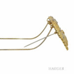 Fries Arauner Kette 60cm Gelbgold 750 / 18K mit Diamanten und Rubin Vorschau