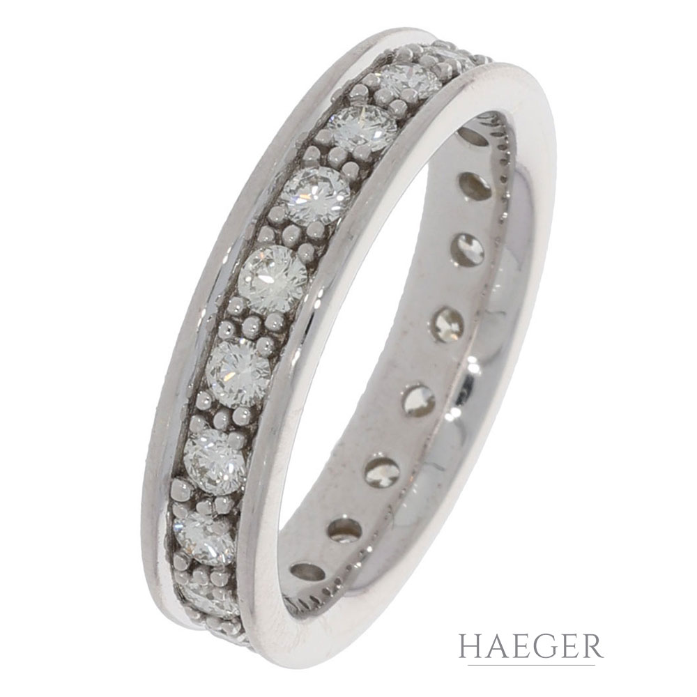 Diamant memorie Ring Weissgold