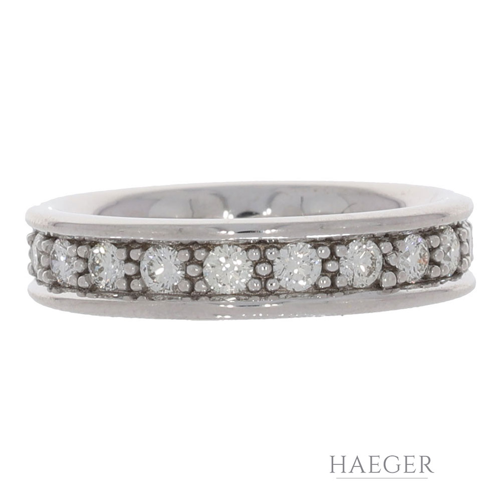 Diamant memorie Ring Weissgold