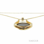 Fries Arauner Kette 42cm Gelbgold 585 / 14K mit blauem Mondstein Vorschau