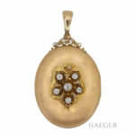 Medaillon Gelb, Roségold 585 / 14 Karat mit Diamanten Vorschau